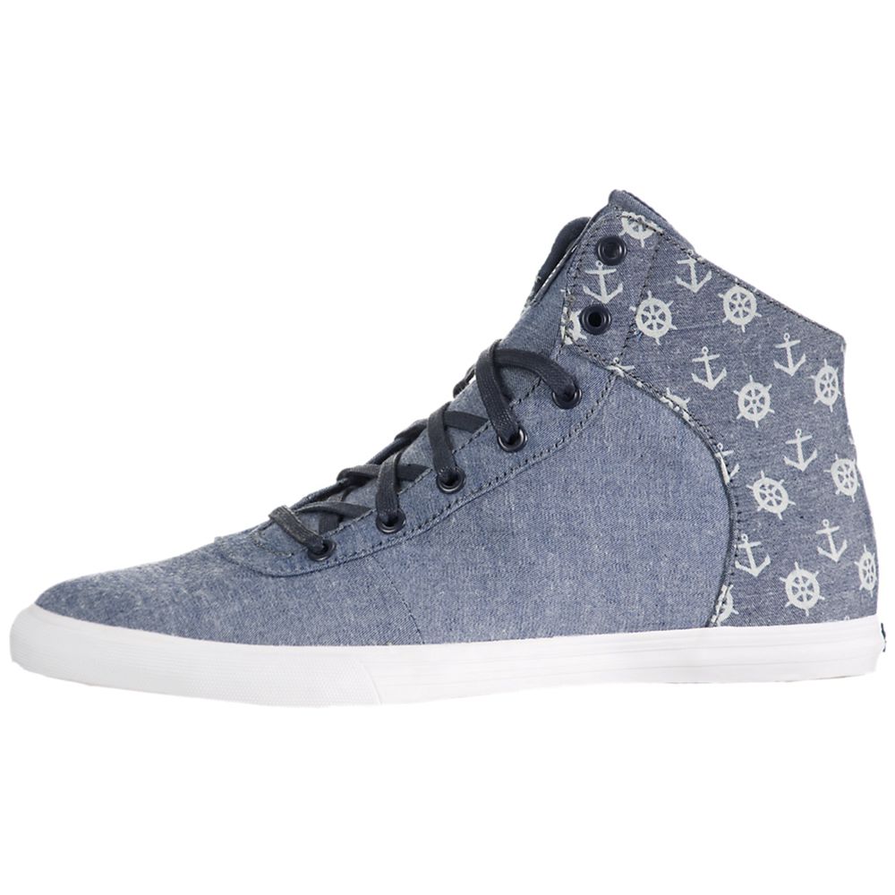 Chaussures de Skate Supra Cuttler Bleu Chambray Denim Homme | HEG-44925661